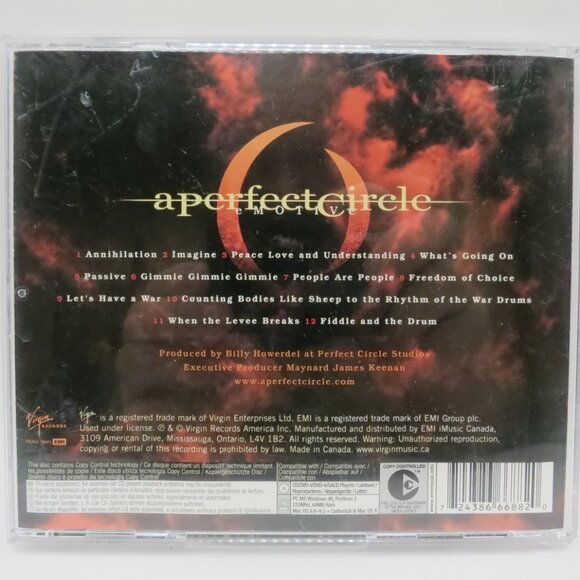 CD A Perfect Circle Emotive Like New Covers Album 2004 Alternative Rock - Picture 2 of 3